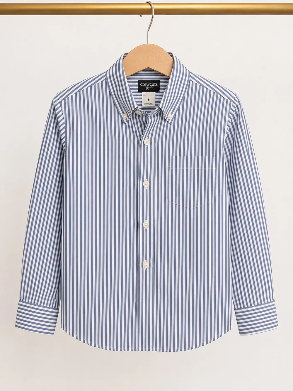 crewcuts Boys' Blue & White Stripe Button-Down Shirt